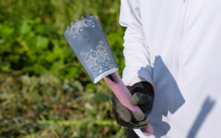 1本6役 草刈り鎌&鍬 マジックワンド ピンク 家庭菜園 農作業 燕三条製 [浅野木工所] 【010S535】