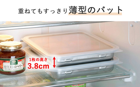 蓋付ステンレスバット ワイド2個組 キッチン用品 燕三条製 新生活 一人暮らし 下村企販【012S108】