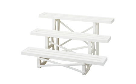 フラワースタンド3段900 ホワイト 2個セット 屋外 家庭菜園 園芸用品 燕三条製 【010S647】