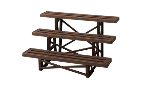 フラワースタンド3段900 チョコブラウン 屋外 家庭菜園 園芸用品 燕三条製 【010S648】