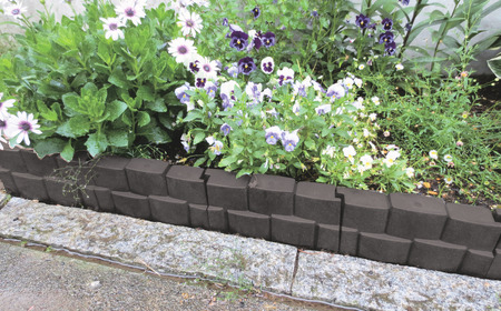 フラワーベッドフェンス柵っと10個組 ダークブラウン 2個セット 花壇作り 土留め ストッパー DIY 庭造り 造園 手入れ 間仕切り 園芸 ガーデニング【010S650】