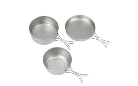 [ベルモント] チタンクッカー3点セット ケース付 アウトドア用品 キャンプ用品 登山 防災 アウトドアギア 燕三条製 【019S097】