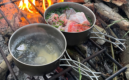 [ベルモント] チタンクッカー3点セット ケース付 アウトドア用品 キャンプ用品 登山 防災 アウトドアギア 燕三条製 【019S097】