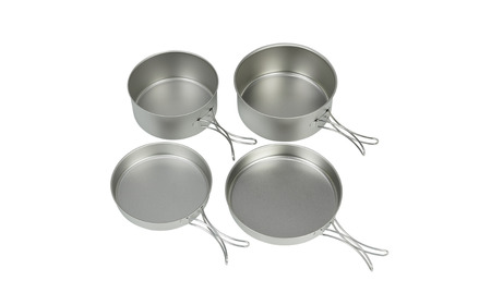 [ベルモント] チタンクッカー4点セット(M) ケース付 アウトドア用品 キャンプ用品 登山 防災 アウトドアギア 燕三条製 【030S088】