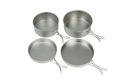 [ベルモント] チタンクッカー4点セット(L) ケース付 アウトドア用品 キャンプ用品 登山 防災 アウトドアギア 燕三条製 【035S027】