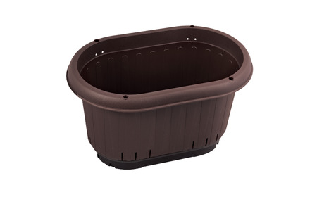 GPエアスリットプランター470トレー付 ブラウン 3個セット 屋外 家庭菜園 園芸用品 燕三条製 【010S652】