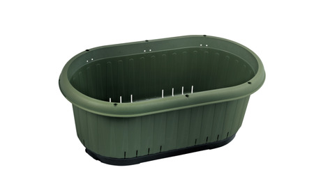 GPエアスリットプランター670トレー付 カーキ 2個セット 屋外 家庭菜園 園芸用品 燕三条製 【010S653】