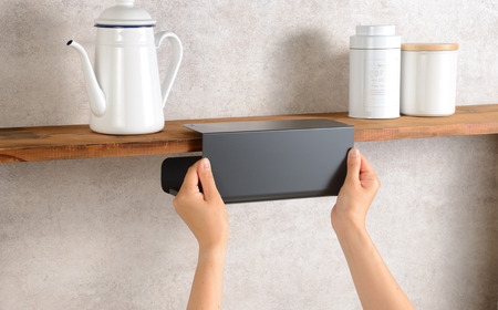 吊り下げキッチンボックスハンガー グレー ボックスタイプ 