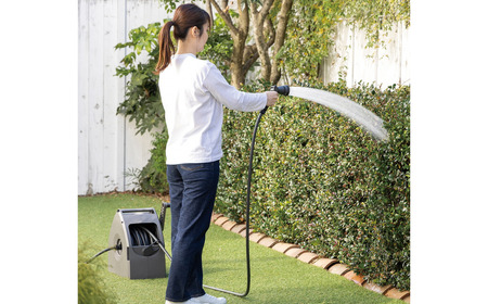 ホースリールギアスピードギガ 30m KGHN30DD(DGY) ホース ガーデニング 水やり 散水 園芸 [Breezy Green] 【020S086】