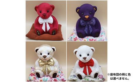 木目込み人形 朱鷺（とき）メキベア「長寿祝バージョン」 赤系 名入れ 刺刺繍 お祝い プレゼント ときめきベア 【099S007】