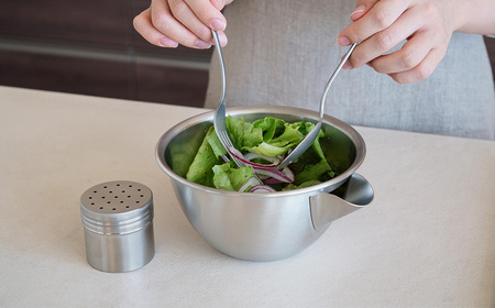 [家事問屋] 横口ボウルザルセット 15 キッチン用品 燕三条製 下村企販 新生活 【011S294】