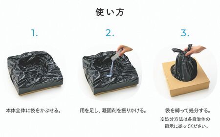 みんなにやさしいくるまのトイレ 防災用 非常用 車内用 携帯用 携帯トイレ 簡単 段ボール ダンボール ２回分 女性 幼児 子供 高齢者【011S318】
