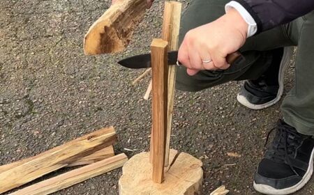 剣謙心 アウトドアナイフ ヤイバ 黒染【L】130mm  キャンプ用品 アウトドア用品 万能ナイフ サバイバルナイフ 焚火 薪割り 燕三条製【048S017】