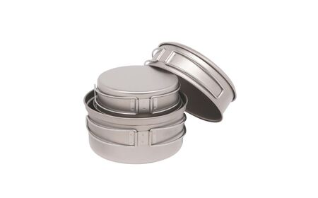 [ベルモント]チタントレールクッカー650・1000セット コッヘル 軽量 アウトドア用品 キャンプ用品 キッチン用品 野外 調理 収納ケース付き【040S045】