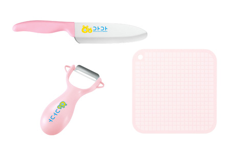 [コトコト] 包丁・ピーラー・まな板セットP ピンク 子供用 こども 食育 キッチン用品 燕三条製 [下村工業] 【010S741】
