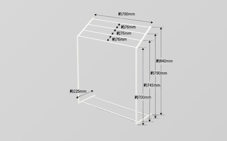 バスタオルスタンド サテンホワイト スリム コンパクト 新生活 一人暮らし 【025S076】