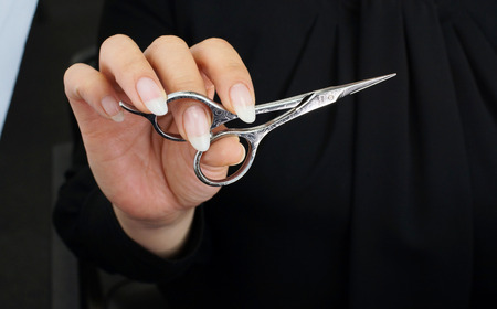 ダマスカス小ばさみ 先中細 美容 ビューティケア 燕三条製 [FAN OUT]【055S028】