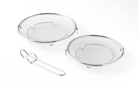 すっきり暮らす盆ざる19・22cmセット 持ち上げフック付き ステンレス 食洗機対応 燕三条製 [ビーワーススタイル] 【011S327】