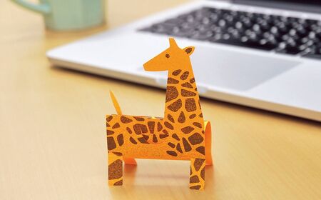 マルめるとアニマルになるメモ メモマル12種類セット 付箋 ステーショナリー 文房具 紙製品 オフィス用品 メッセージカード 伝言 デスク プレゼント かわいい 動物 【011S319】