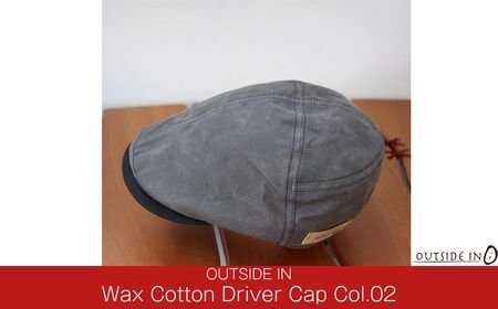 Wax Cotton Driver Cap Col.02 Slate（スレート）帽子 ドライバーキャップ ハット フリーサイズ キャンプ用品 アウトドア用品 [OUTSIDE IN]【021S078】
