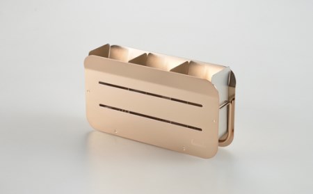 [ハナウタ] 水切りラック 縦置き ロング ローズゴールド ステンレス製 キッチン用品 燕三条製