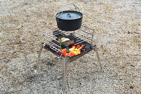 組立式焚き火台 グリルセット ソロキャンプ アウトドア 焚き火