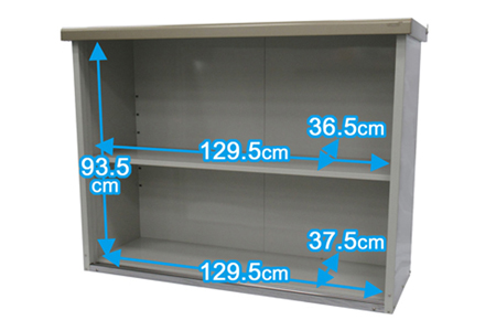 家庭用収納庫（ステンレスレール仕様） HMG-1310 約134×52×高さ100cm 倉庫 組立式 収納庫 倉庫や物置（収納庫）として便利 [グリーンライフ]【071P002】