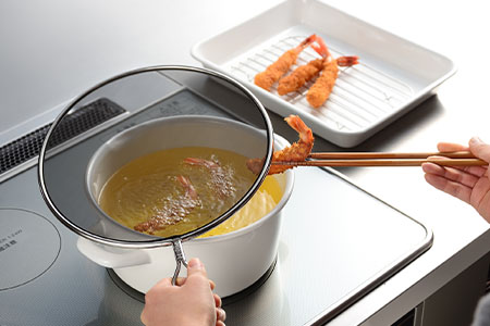 油ハネを防ぐメッシュカバー 24cm ステンレス製 キッチン用品 燕三条製 [leye]【010P153】