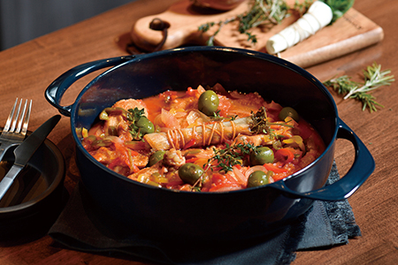 ユニロイ 浅型ホーロー鍋 24cm 藍 IH対応 鋳物 鍋 燕三条 日本 キャセロール UNILLOY