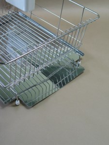 水が流れるステンレス製水切り（ワイド横型） 水切りラック