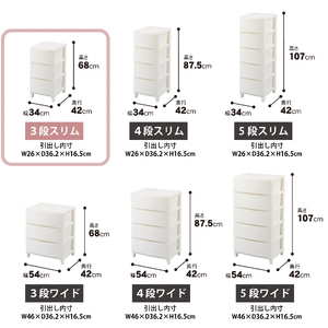 収納チェスト ルームスシェード 3段 343 ホワイト 新生活 チェスト 一人暮らし