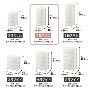 収納チェスト ルームスシェード 344 4段 ホワイト チェスト 新生活 一人暮らし