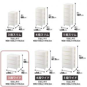 収納チェスト ルームスワイドシェード 543 3段 ブラウン プラスチック 新生活 チェスト