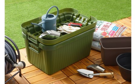 コンテナボックス ベリアスボート L グリーン 蓋つき コンテナボックス