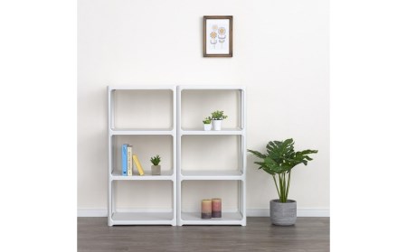 収納ラック カタスタナ 3段 ライトグレー 収納ラック シボタイプ 棚 シェルフ スリム 収納棚 新生活 一人暮らし SANKA 【010S063】