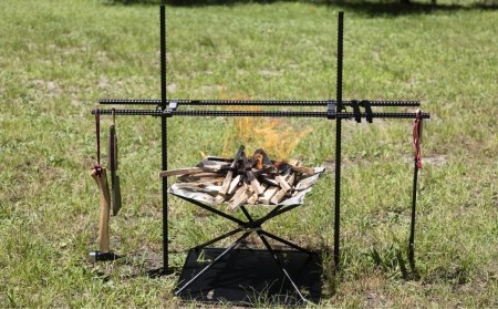 [BABACHO]  キャンプに 多喜火スタンド ダブルハンガー キャンプ用品  焚火用 調理スタンド 【033S005】
