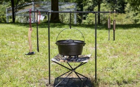 [BABACHO]  キャンプに 多喜火スタンド ダブルハンガー キャンプ用品  焚火用 調理スタンド 【033S005】