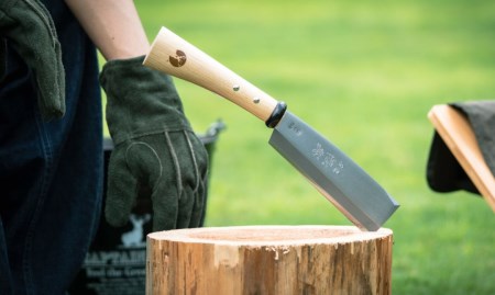 【ふるさと納税】キャプテンスタッグ×鋼典 スポーツ鉈 ナタ 木サヤ付 薪割り 焚火 燕三条 キャンプ アウトドア 防災グッズ 【030S007】