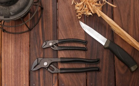 Campdrunk キャンププライヤ黒革 190mm キャンプ用品 アウトドア用品【026S008】