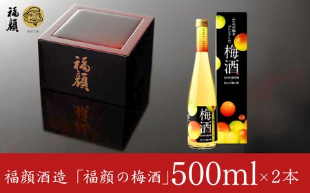 ふたつの梅をブレンドした「福顔の梅酒」500ml×2本セット 梅酒 リキュール [福顔酒造]【010S241】