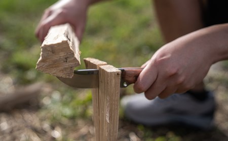 Bushcraft Knife Prominence(ブッシュクラフトナイフ) 右利き用 薪割り バドニング フェザリング フルタング サバイバルナイフ キャンプ用品 アウトドア用品 [Muthos Homura]  [おもてなしセレクション2023受賞]【129S001】