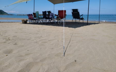 ハンマー不要の回転式ペグ [くるくるペグ] フックタイプ砂用 4本セット 燕三条製 キャンプ用品