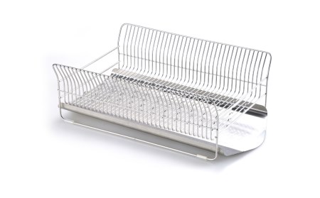 [ハナウタ] 水切りラック（横置きタイプ） カゴ&トレイ SR