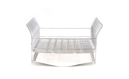 [ハナウタ] 水切りラック コンパクト（横置きタイプ） カゴ&トレイ SR