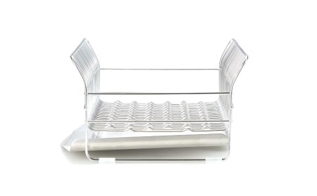 [ハナウタ] 水切りラック コンパクト（縦置きタイプ） カゴ&トレイ SR
