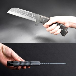 [山人] 鉈ナイフ 剛剣 145mm 牛革ケース入 フルタング キャンプ アウトドア ナタ 燕三条製 【081S006】