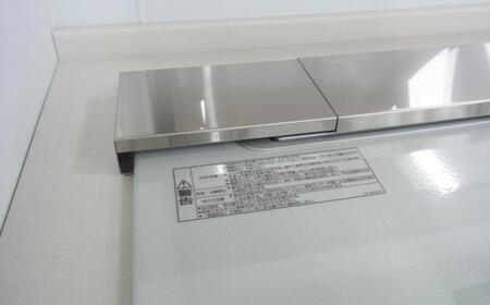 ステンレス伸縮式コンロ奥ラック 薄型 ［幅60～90cm］ トリプルワイド3連対応 キッチン用品 収納 シンプル 燕三条製 【019S048】