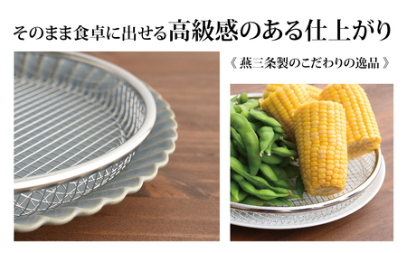 お皿のザル4点セット キッチン用品 調理器具 キッチングッズ ステンレス製 ザル ざる 皿 燕三条製 [逸品物創]【010S331】