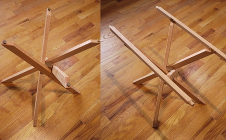 ロールトップテーブル KuruKaru Mid-High Table 木製 ロールテーブル アウトドアテーブル アウトドア用品 キャンプ用品 燕三条製 [OUTSIDE IN] 【088S006】