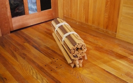 ロールトップテーブル KuruKaru Mid-High Table Double 木製 ロールテーブル アウトドアテーブル アウトドア用品 キャンプ用品 燕三条製 [OUTSIDE IN] 【179S001】